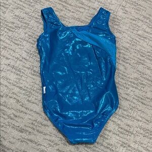 Shiny Blue Girls' Active Leotard